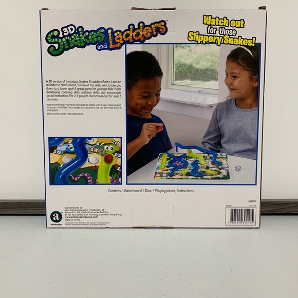 3D Snakes and Ladders Board Game-New - Picture 2 of 8